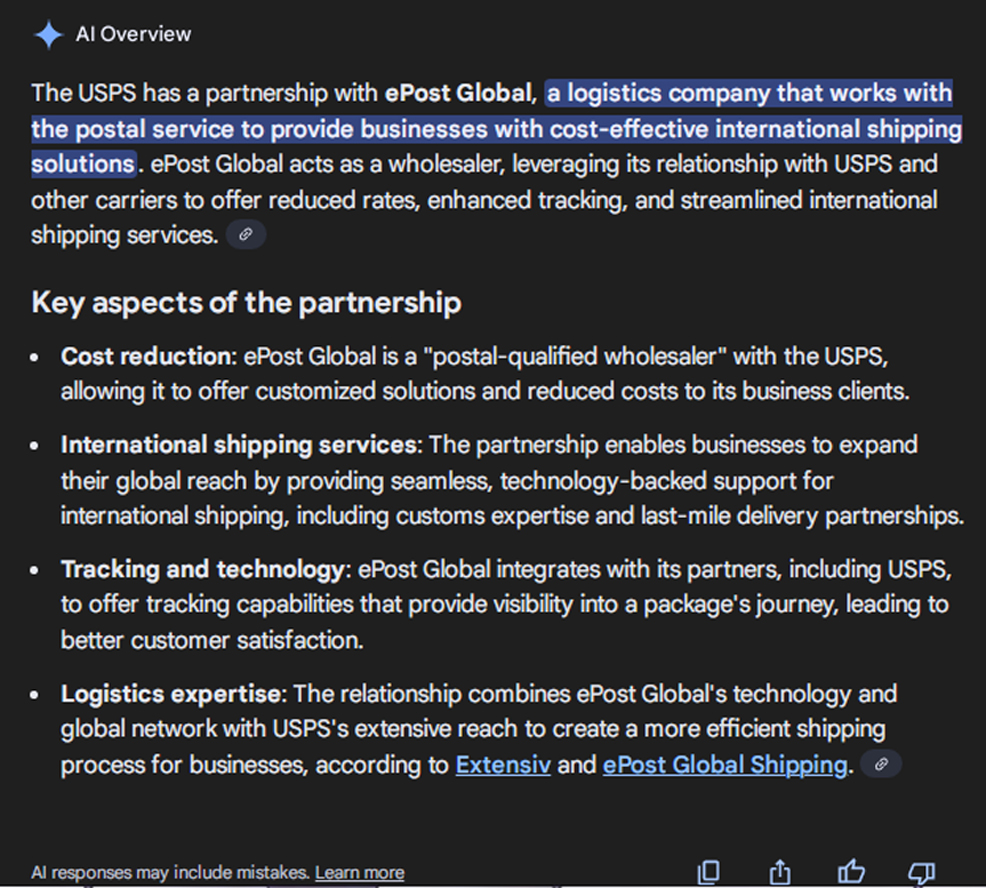 DovePresents's tweet image. In order to save money, @DOGE has set up @USPS to outsource your international mailing labels to #epost a discount bulk shipper in order to make more money. You can buy the same label from epost directly for 30-40% less. This is fraud. Boycott USPS intl shipping....