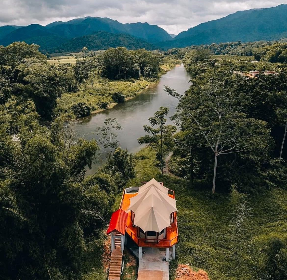 This is “glamping” not camping. And by glamping we mean a premium hand crafted canvas tent that can withstand 25+ years of full time 4 season luxury living. 

-Rain 🌧️ 
-UV☀️ 
-Wind 💨 
-Snow ❄️ 

Exclusive Tents focus is to push the boundaries of strength and quality when it