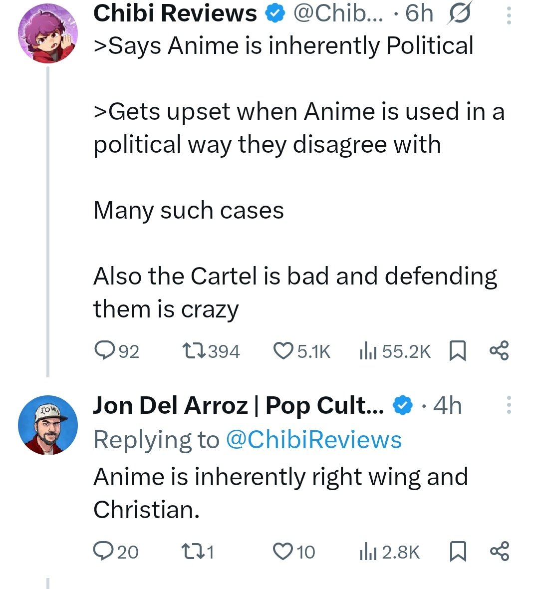 OtakuEspiritu's tweet image. Funny coming from the same guy who wants to censor and ban it because it doesn&apos;t follow your Christian values.

You legitimately say two different things within days of each other.