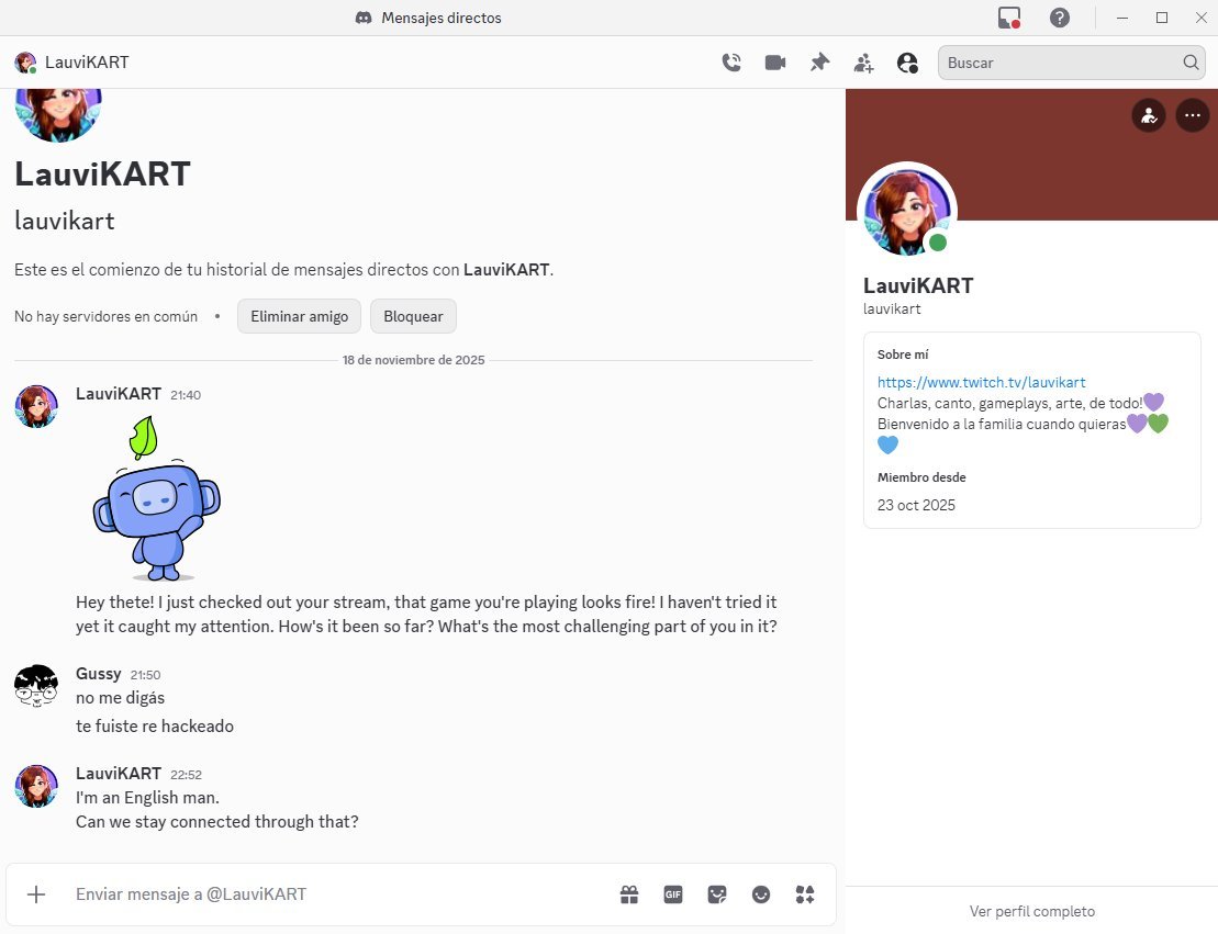 Epa cuidado que al parecer alguien se hace pasar por """mi"""? xD

Mi pregunta real es... porque??? xD
Porque hablando en ingles?
Porque dice ser hombre?
y
PORQUE USAR MI APARIENCIA? xD
ni que fuera yo la gran cosa jjkaskjsjajs