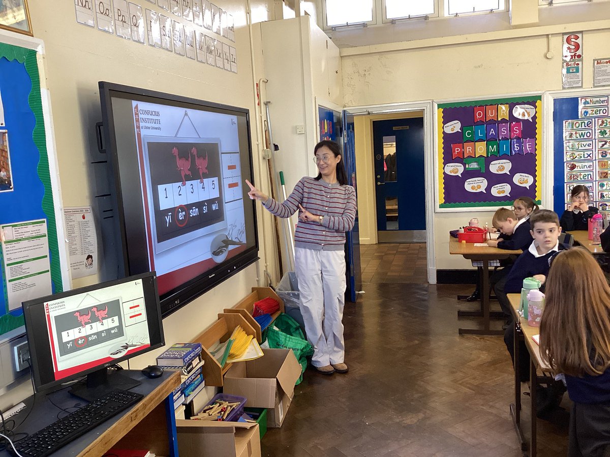 HolyChildPSBel's tweet image. P5B had great fun in their Mandarin lesson this week. Miss Hu taught the class how to count to 5 in Mandarin⭐️🥳

#SharingCaringLearning #confuciusinstitute @StudyAtUlster @UlsterUni
