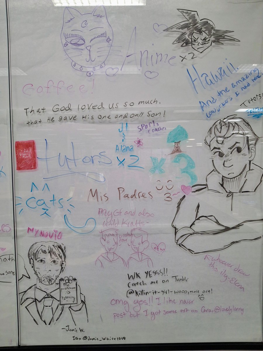 MCC_Lib's tweet image. Our next #WhiteboardWednesday is up and generating great responses! What&apos;s YOUR favorite Thanksgiving food? Click or swipe to see the responses from last week&apos;s prompt! New prompts each Wednesday.
#MCCLibWaco #MCCLearningCommons #mclennancommunitycollege #thankful #Thanksgiving