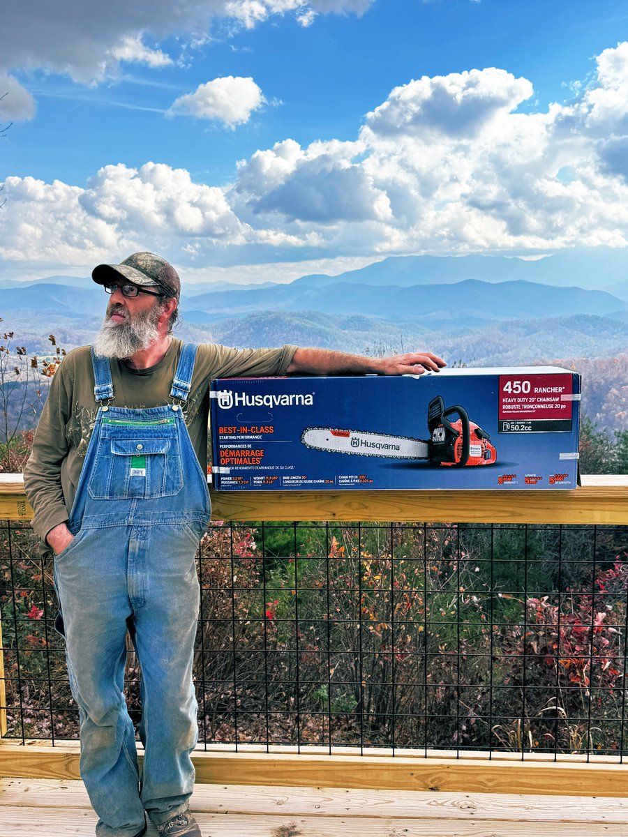 BowTiedBroke's tweet image. Got some presents delivered today courtesy of @HusqvarnaUSA. One to be given away in Nov. One in Dec. Plus a 4day/3night free stay at my vacation cabin. Plus a tour of all these mountains on some side by sides with Jimmy (pictured) &amp;amp; me. We’ll show you the bear cave that started…
