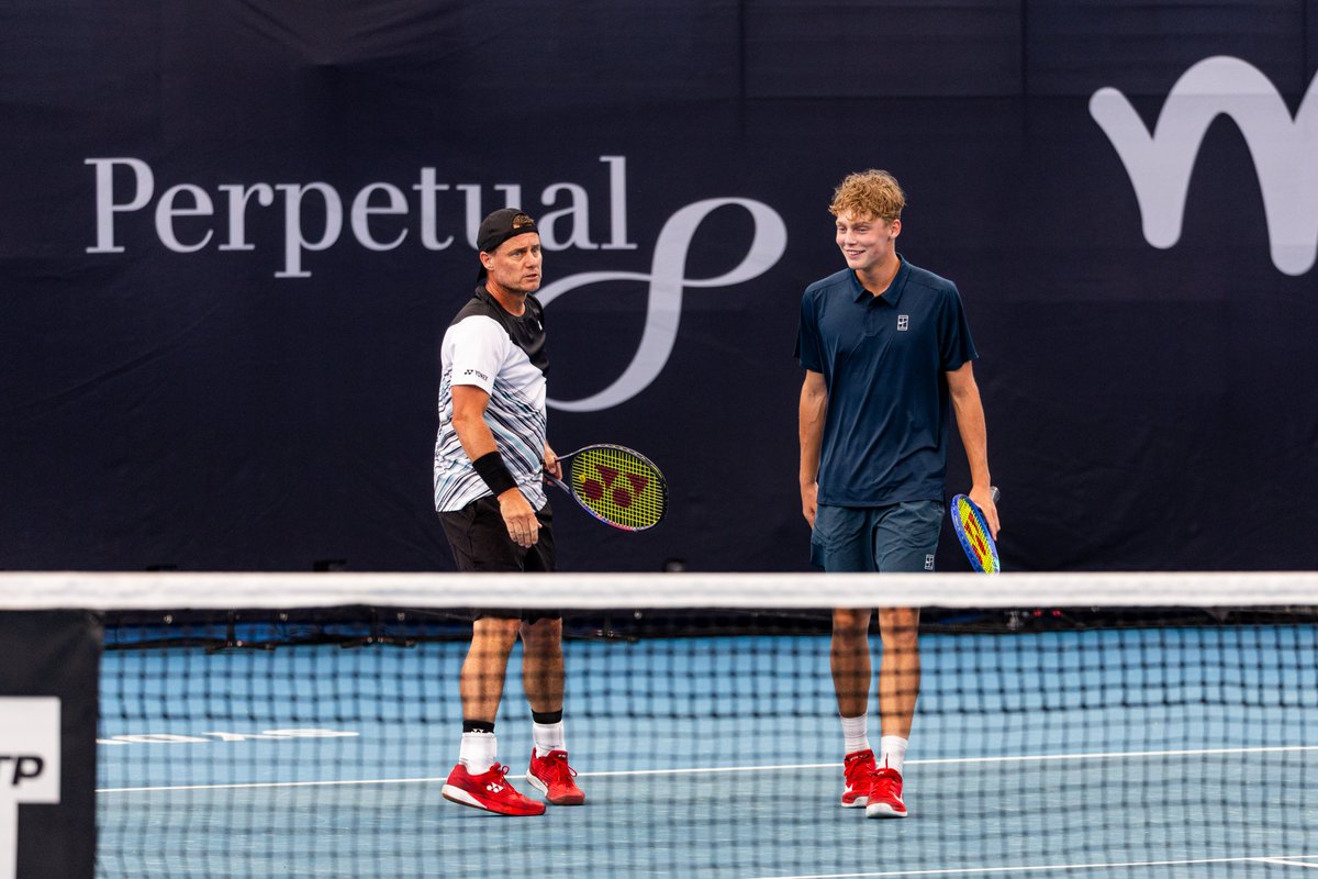 TennisAustralia's tweet photo. What a moment! π₯Ίπ
Lleyton and Cruz Hewitt win in their maiden appearance as a doubles pair in the opening round of the NSW Open in Sydney.
#AustralianProTour @ATPChallenger https://t.co/lHsMMzTnk6