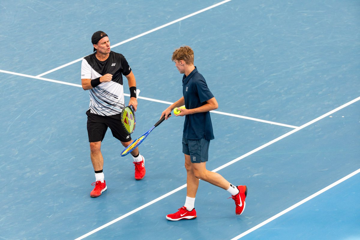 TennisAustralia's tweet photo. What a moment! π₯Ίπ
Lleyton and Cruz Hewitt win in their maiden appearance as a doubles pair in the opening round of the NSW Open in Sydney.
#AustralianProTour @ATPChallenger https://t.co/lHsMMzTnk6