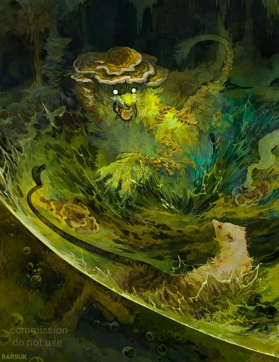 vetkhiy_barsuk's tweet image. mycelium 
my illustration for the project  Rainsporest Odyssey 🌿🍄