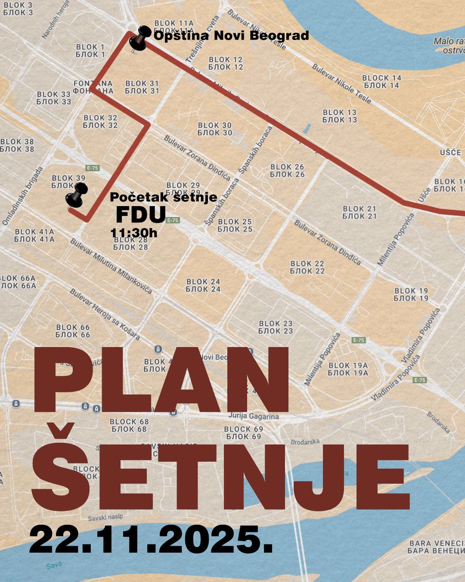 sviublokade_fdu's tweet image. Godinu dana nakon napada na studente FDUa i dalje niko nije odgovarao. Zato ćemo u subotu proći pored svake institucije koja je odgovorna za to. Godinu dana, isti zahtev.
Vidimo se 22.11. u 11:30h!