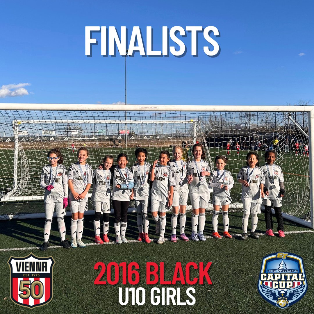 ViennaSoccer's tweet photo. The 2016 Girls Black Team finished as tournament FINALISTS!

Congratulations to this phenomenal group on an incredible tournament! Your teamwork and determination were unstoppable. And a special shoutout to Coach Regi for literally flying with excitement 😂 
 #AlifetimeofSoccer https://t.co/ITlKuDVS9T