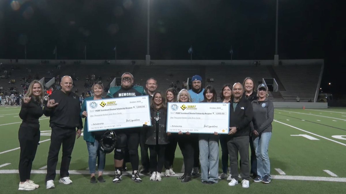Join us in congratulating the PISD Education Foundation Scoreboard Shout Out Scholarship winners! A huge thank you to Best Liquidations for sponsoring these scholarships. We appreciate their commitment to the PISD community and their generosity in giving back to our students.