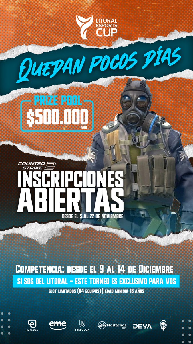 Ya se siente ese humo
Ya te inscribiste?

#counterstrike2 #litoral #gaming