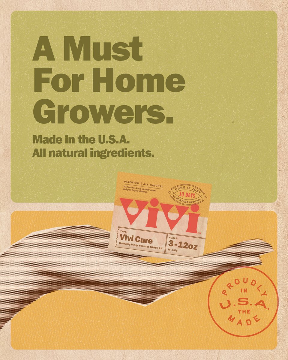 vivipacks_'s tweet image. Your harvest deserves the best. No funky chemicals or unreliable gels here. Just constant, ideal humidity for curing and keeping your flower fresh.

#Vivi #ViviCure #HumidityControl #curing