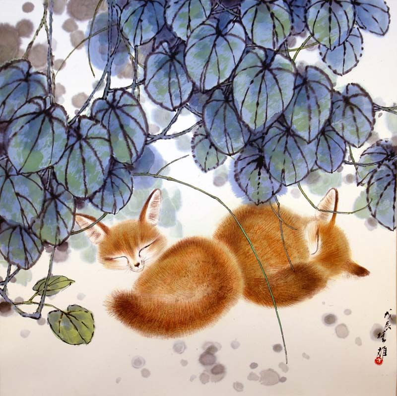 Fang Chuxiong (b.1950)
foxes