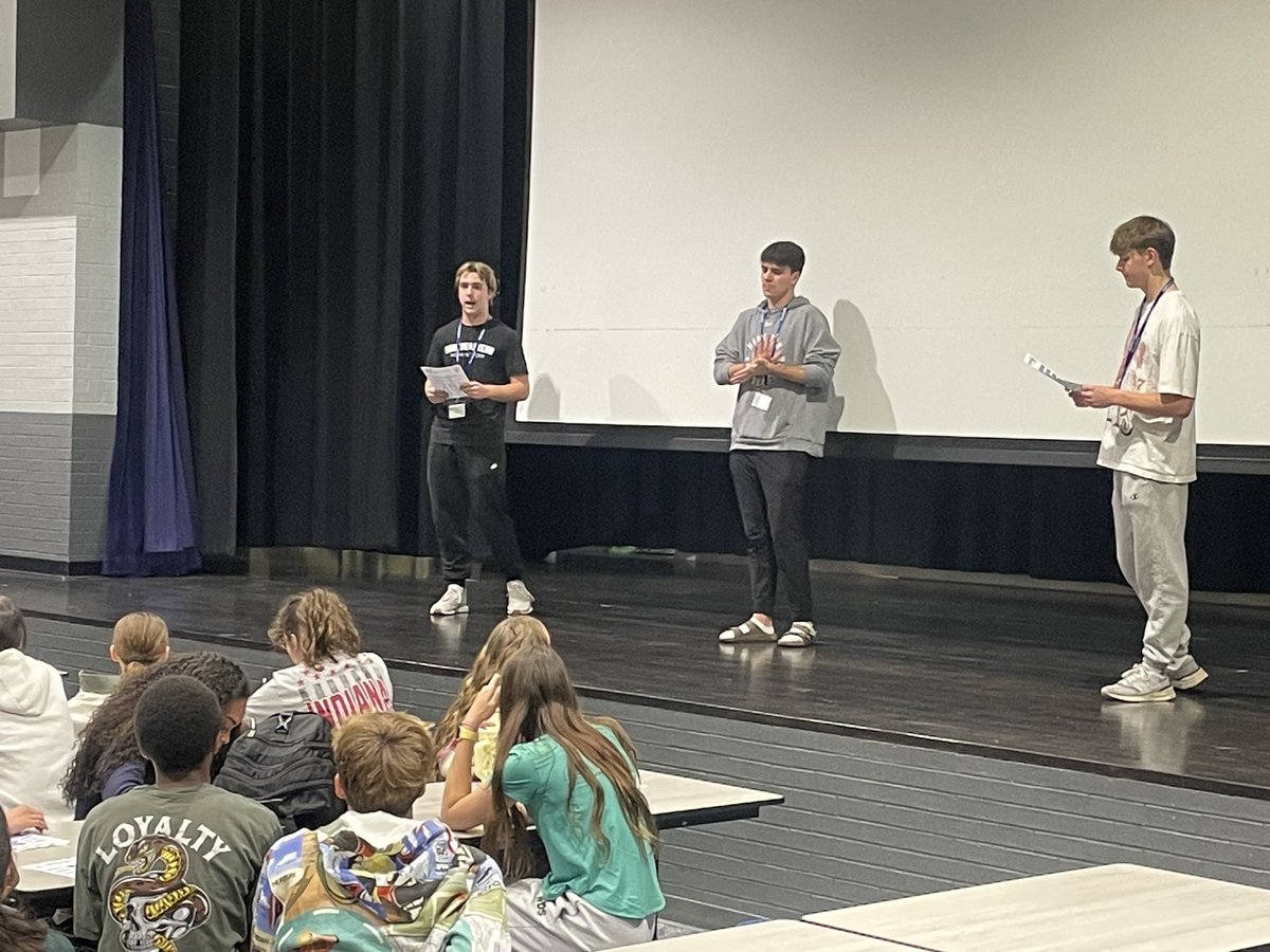 FCJHFalcons's tweet image. Love when our HSE students come back and build into our students.  Today, 3 students from the Southeastern Media Network spoke with students during Flex about their high school experience, classes to take, and different ways to get involved. @SoutheasternSN