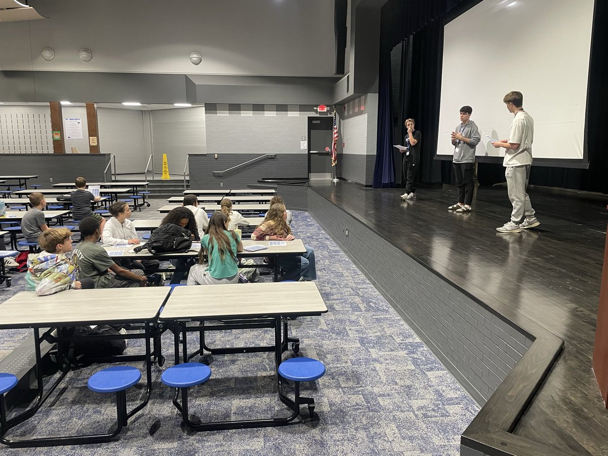 FCJHFalcons's tweet image. Love when our HSE students come back and build into our students.  Today, 3 students from the Southeastern Media Network spoke with students during Flex about their high school experience, classes to take, and different ways to get involved. @SoutheasternSN