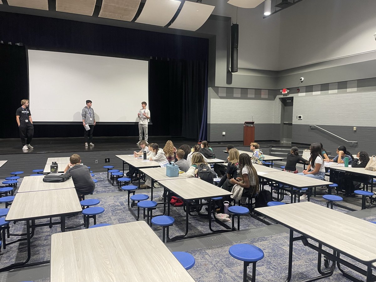 FCJHFalcons's tweet image. Love when our HSE students come back and build into our students.  Today, 3 students from the Southeastern Media Network spoke with students during Flex about their high school experience, classes to take, and different ways to get involved. @SoutheasternSN
