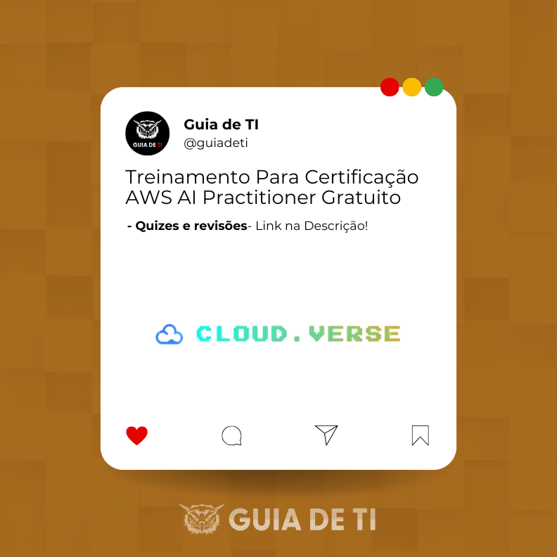 guiadeti's tweet image. Treinamento Para Certificação AWS AI Practitioner (AIF - CO1) Gratuito

guiadeti.com.br/noticias/trein…

Treinamento gratuito para certificação AWS AI Practitioner (AIF-C01), com simulados, quizzes por domínio e modo revisão.
