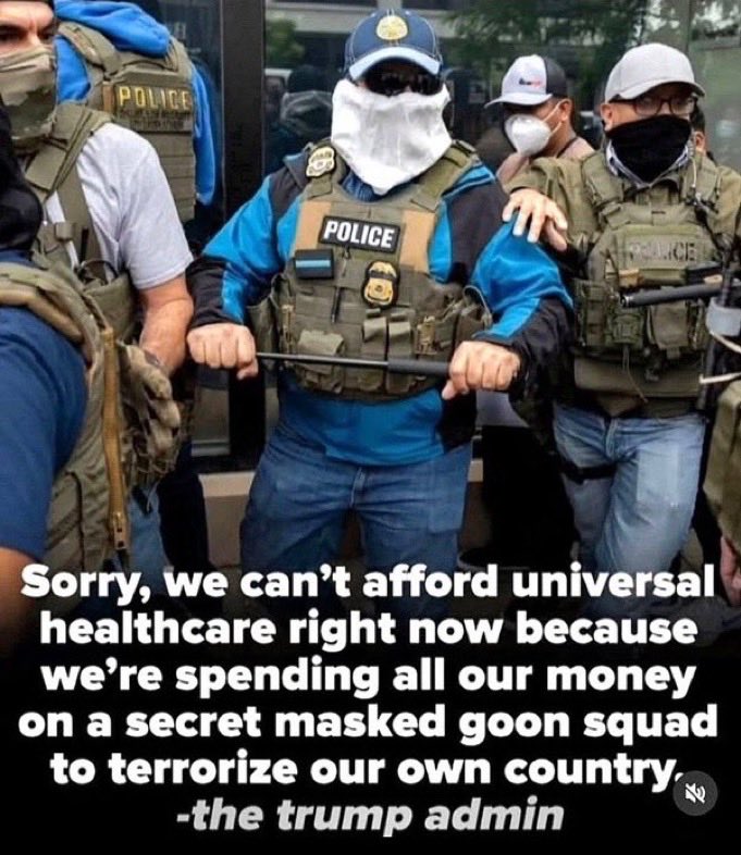 lisakrstin's tweet image. #DemsUnited #DV1
Only hardcore MAGAs approve of what ICE is doing now.
The rest of the nation is appalled.  
Show us your faces, you fucking cowards.  The police, FBI and judges don’t wear masks so don’t give us the threat excuse.