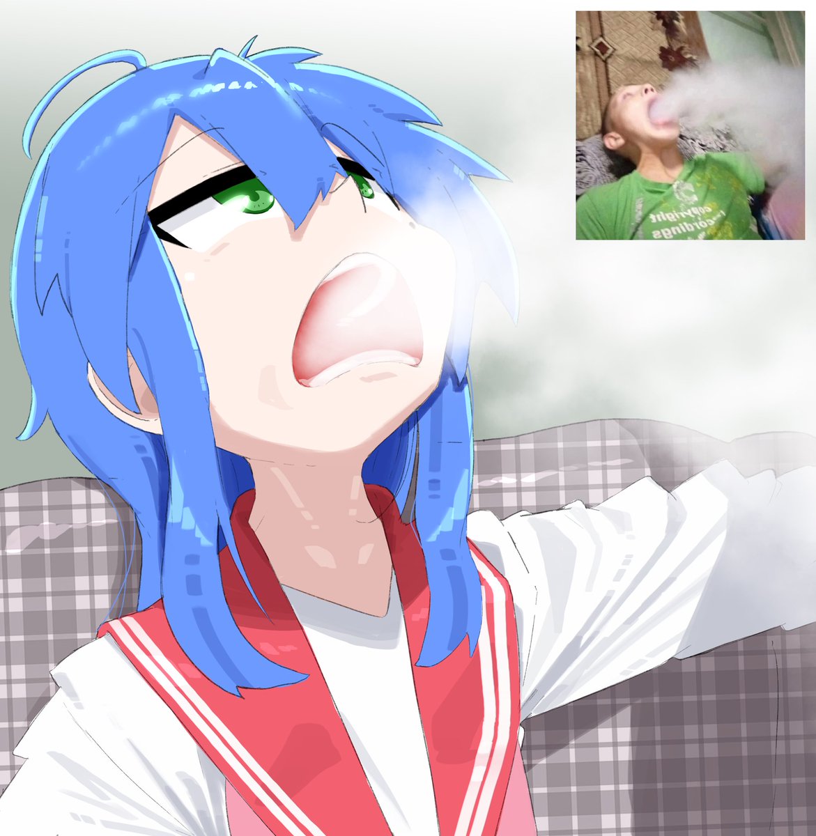 papyopyo313's tweet image. 😩💨💨 (reupload)

#らきすた  #イラスト