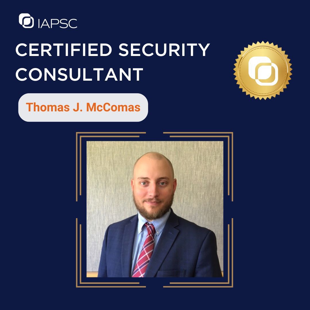 IAPSCIAPSC's tweet image. Congratulations, Thomas J. McComas – our newest Certified Security Consultant (CSC)!

Please join us in congratulating Thomas on this significant achievement! 👏

Learn more about the newly revamped CSC exam: iapsc.org/about/about-cs…

#IAPSC #CSC #SecurityConsultant