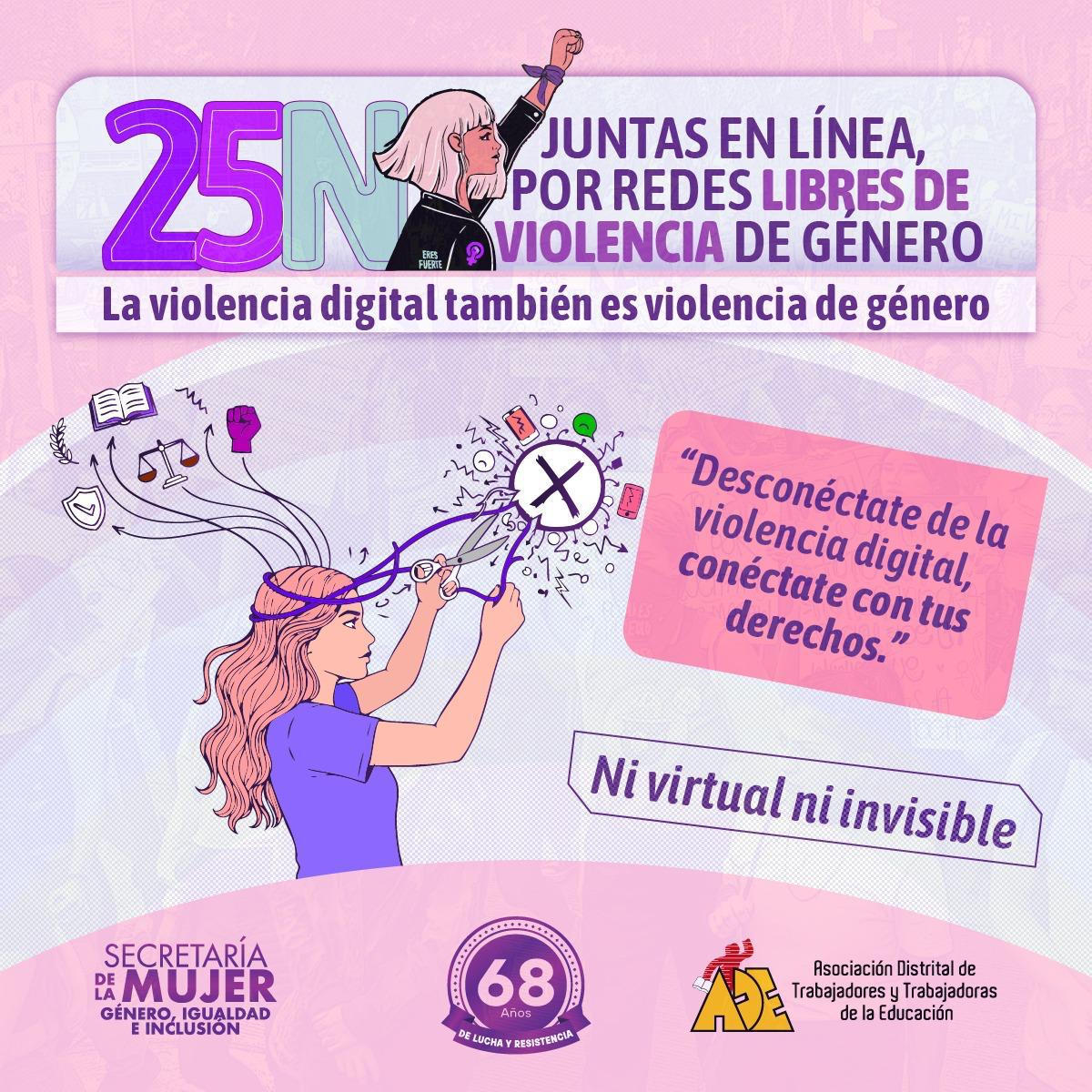 adebogota's tweet image. ✊🏻💜 𝟐𝟓𝐍 - 𝐉𝐔𝐍𝐓𝐀𝐒 𝐄𝐍 𝐋𝐈𝐍𝐄𝐀, 𝐏𝐎𝐑 𝐑𝐄𝐃𝐄𝐒 𝐋𝐈𝐁𝐑𝐄𝐒 𝐃𝐄 𝐕𝐈𝐎𝐋𝐄𝐍𝐂𝐈𝐀 𝐃𝐄 𝐆É𝐍𝐄𝐑𝐎

🗣️ ¡𝗘𝗻𝘁é𝗿𝗮𝘁𝗲!

Si hay manipulación, violencia sexual y suplantación de identidad para ganar tu confianza a través de redes sociales, es violencia…