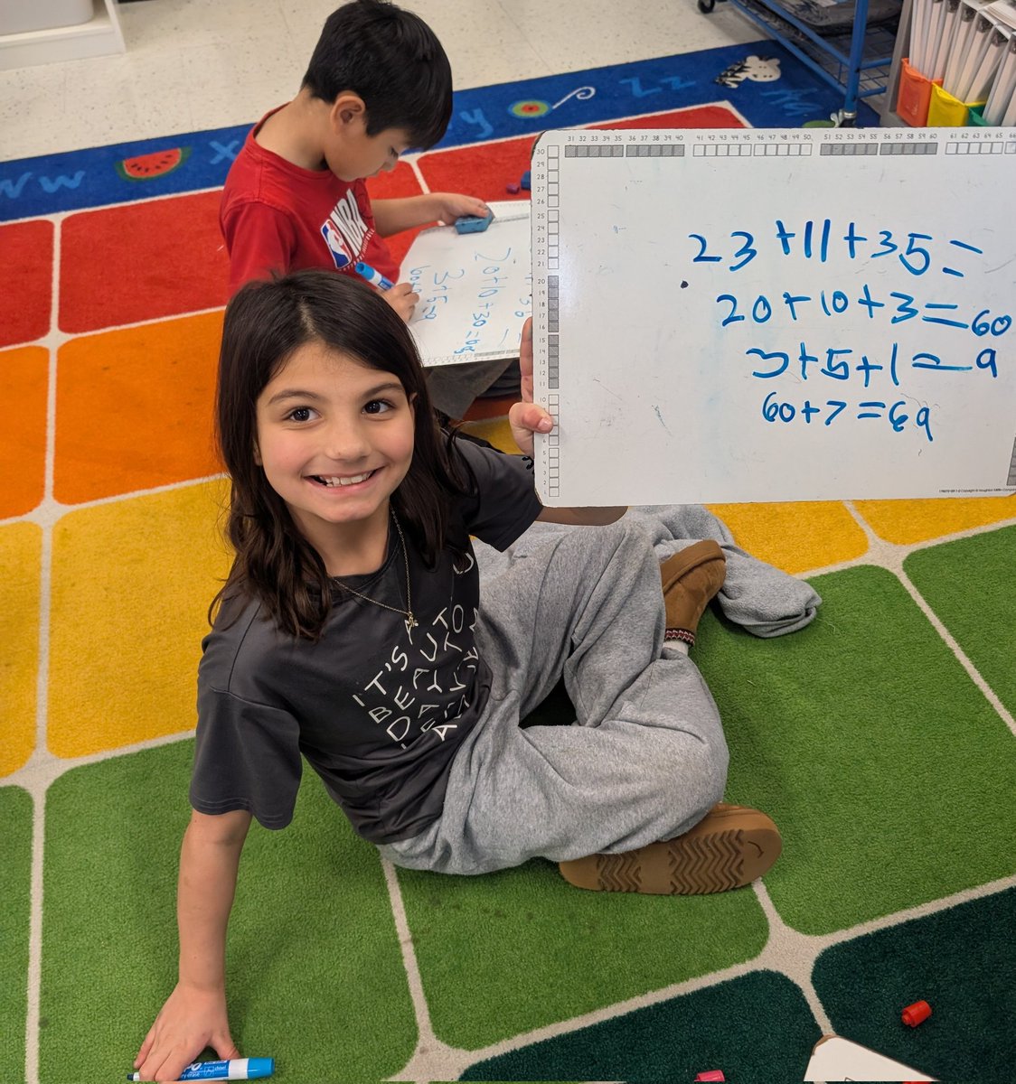 Miss_Molnar1's tweet image. Nothing better than kids who love math! 💛 We’ve been working hard on adding &amp;amp; subtracting within 100, and their confidence is soaring. My teacher heart is full! 🧠✨