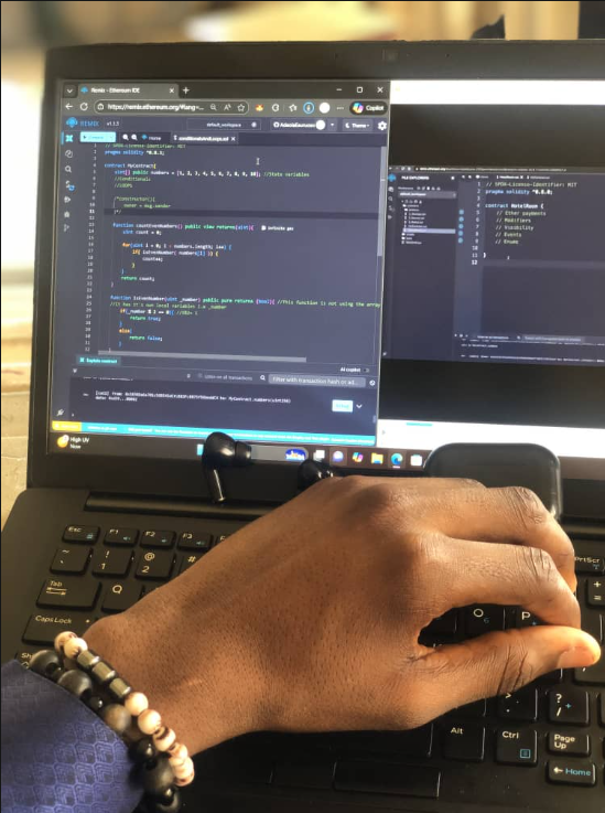 AdeolaEsuruoso's tweet image. “You don’t deserve this, it’s too fast, you’re faking it”
—impostor syndrome whispering right after deploying my hotel-booking smart contract (pay ETH, confirm, all on EVM) yesterday.
Day 7 #BlockchainDevelopment and this? Lowkey down, but still grinding.
x.com/AdeolaEsuruoso…