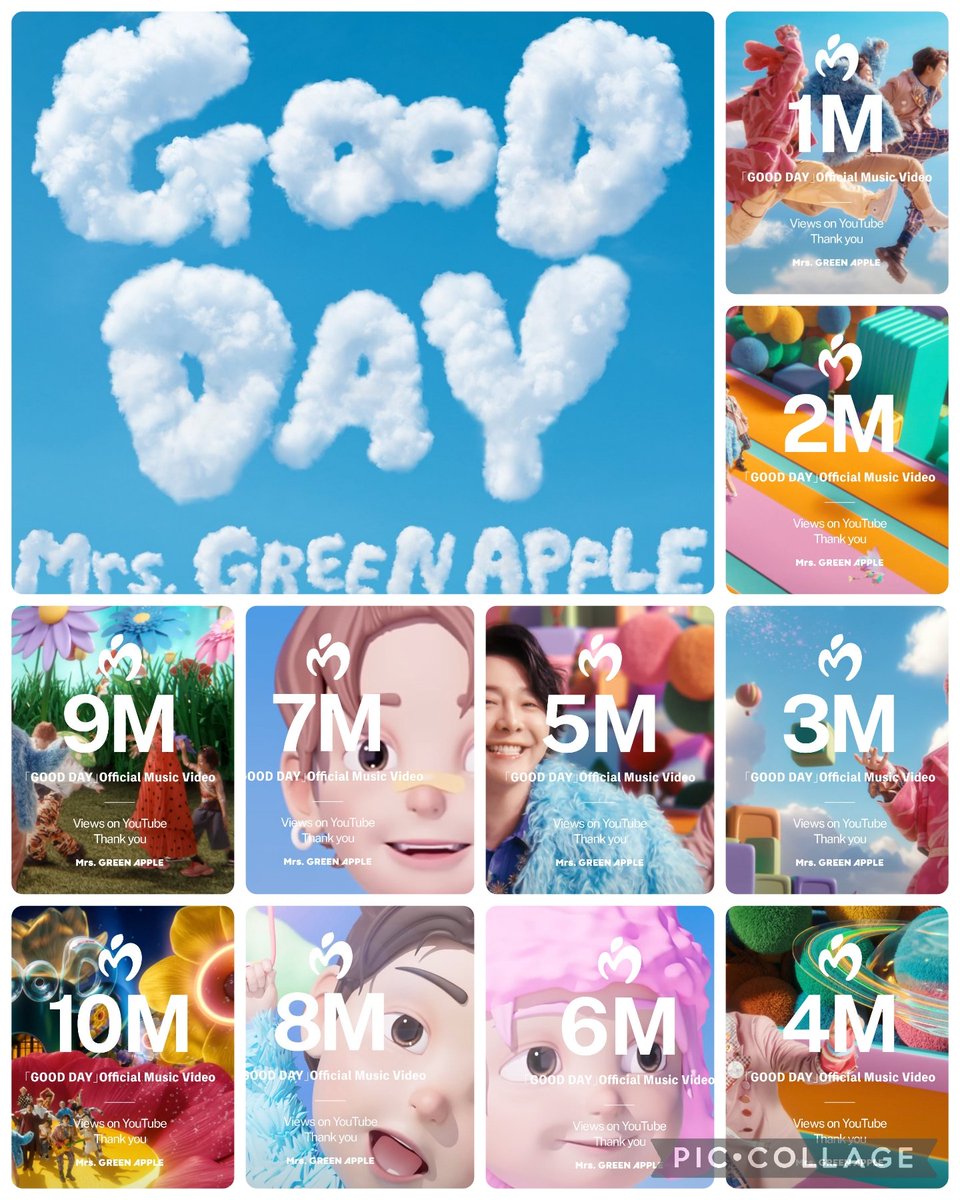 kieaka7553's tweet image. Mrs．GREENAPPLE　GOODDAY
再生回数10,000,000おめでとう🎉
#Mrs．GREENAPPLE 
#GOODDAY