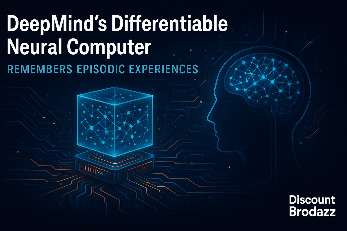 Called2aspire's tweet image. DeepMind’s Differentiable Neural Computer (DNC) is a breakthrough in AI memory. Unlike regular neural nets, it can store and retrieve specific experiences—like remembering exact routes on a map. 🧠🗺️