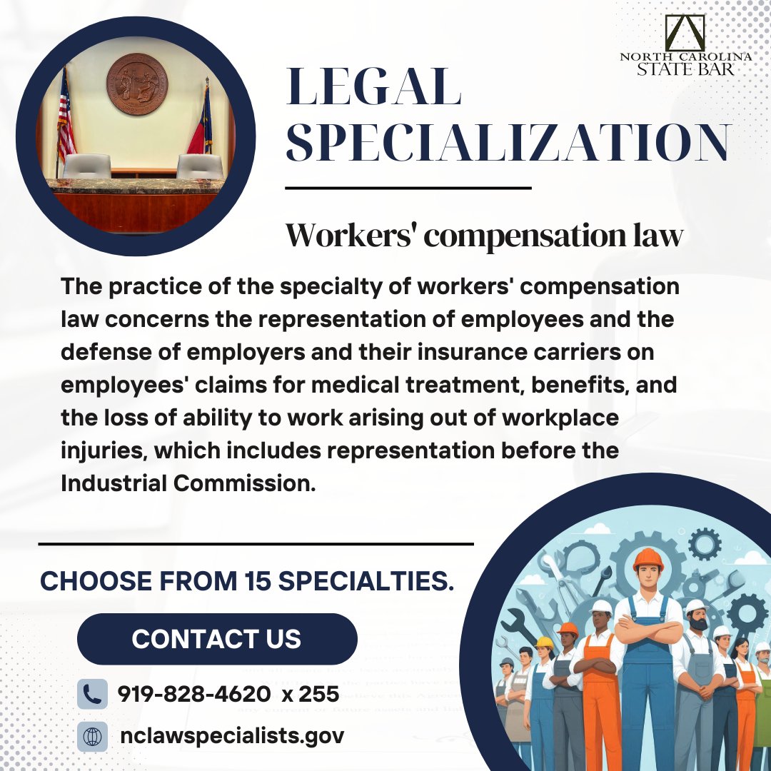 BECOME A BOARD CERTIFIED SPECIALIST

Questions? Contact Sheila Saucier (ssaucier@ncbar.gov) or Katie Seruset (kseruset@ncbar.gov), or call 919-828-4620. ext. 255

Learn more about Program Benefits:
nclawspecialists.gov/for-lawyers/be…