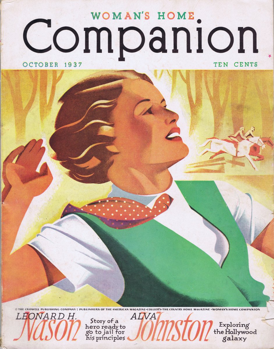 DesignReviewed's tweet image. Woman’s Home Companion, October 1937. Cover design by Joseph Binder designreviewed.com/artefacts/woma…