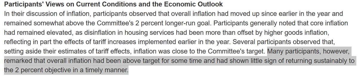 elerianm's tweet image. The Federal Reserve minutes released earlier this afternoon (link below) are a fascinating read. They moved down the markets&apos; expectations of a December rate cut, driven largely by these references to inflation by what seems a significant portion of a deeply divided FOMC.…