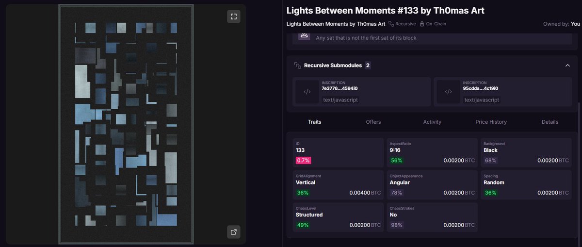 Good morning ☕️. Today is my birthday and I decided to do a giveaway! Lights Between Moments #133 is part of my second Longform Generative Art project on Bitcoin. 

How to participate?
🔸Like and RT this post
🔸Say at least "hi"

Giveaway is open for 24 hours! Lets gooo!