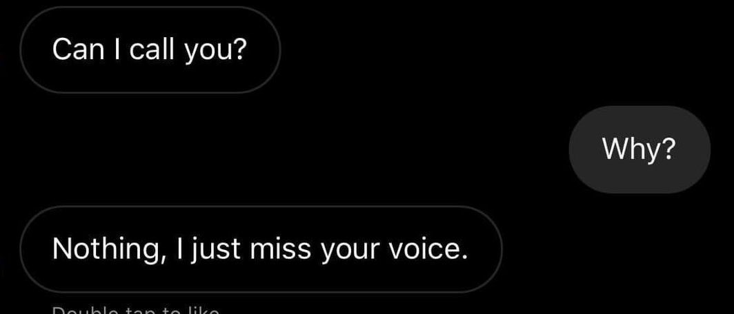 astralbaes's tweet image. missing someone’s voice is a real thing