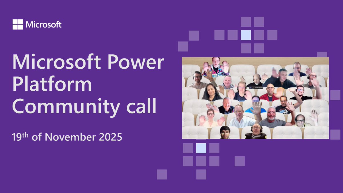 DavidWarnerII's tweet image. 💾 Recording of the @m365pnp #PowerPlatform Community call 19th of Nov

• The latest updates ⚡
• Focus this time on #PowerApps, #DevOps, and #Dataverse
• Presented by Ian Tweedie, @jainvipulcs, and Sailaja Mantripragada

+more! 🚀

📺 Watch → youtu.be/w6oC8F8pEng