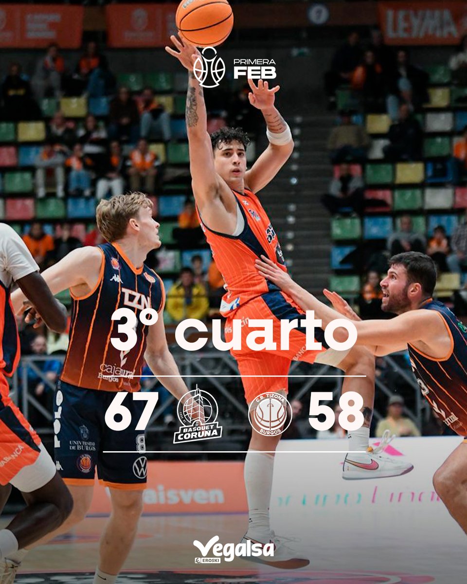basquetcoruna's tweet image. ⏰ 3Q | Final

🏀 67-58

⛹🏻 vs @cb_tizona
📍 Coliseum
👉🏼 1/8 #CopaEspaña

📊 baloncestoenvivo.feb.es/partido/2505176

#ACoruñaquereBasquet