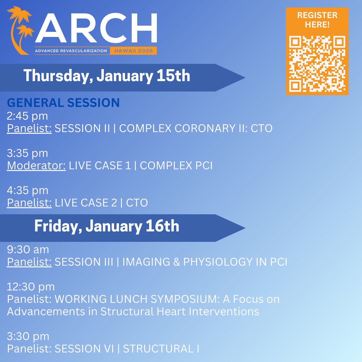 Advanced Revascularization Chapter XIX (ARCH) tweet media