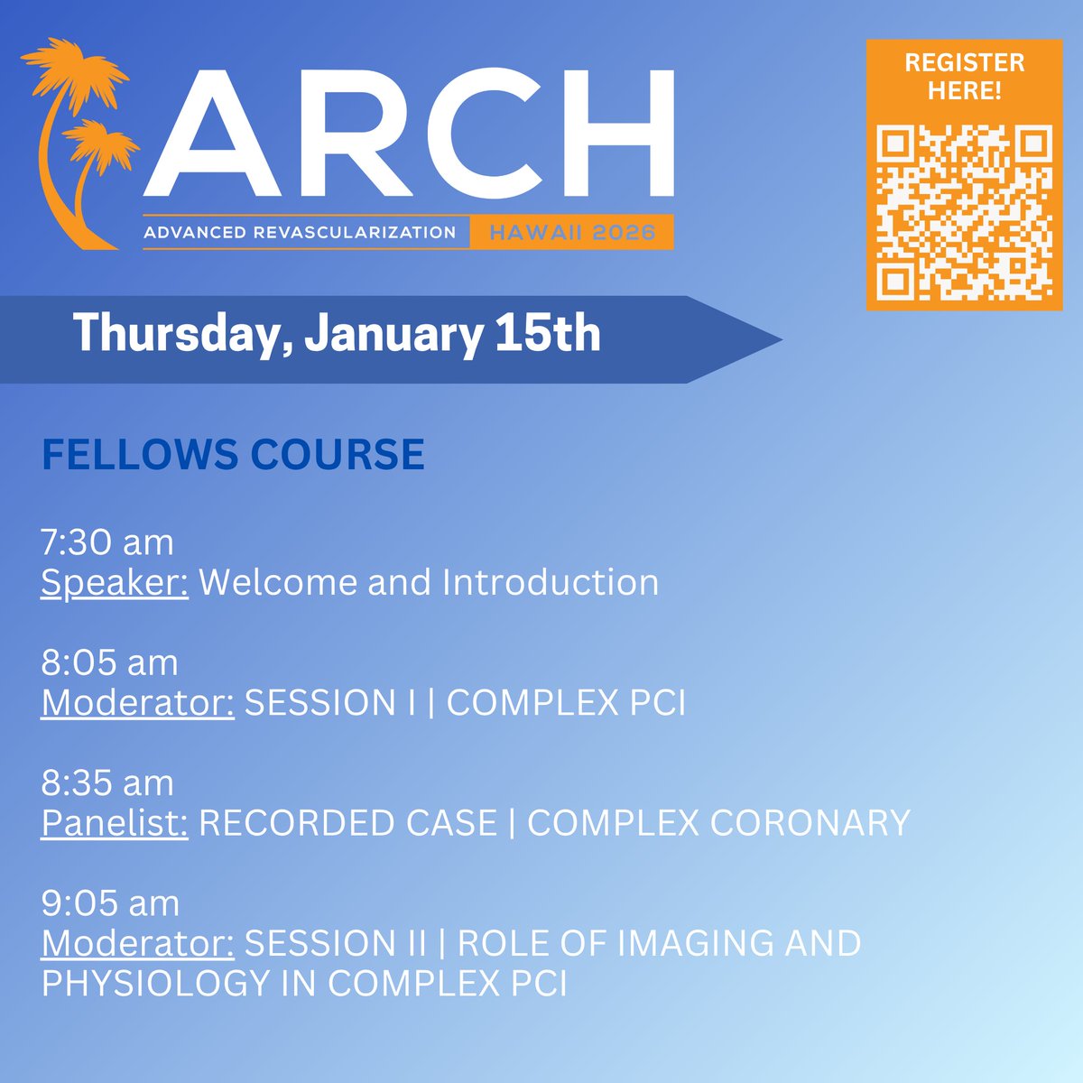 Advanced Revascularization Chapter XIX (ARCH) tweet media