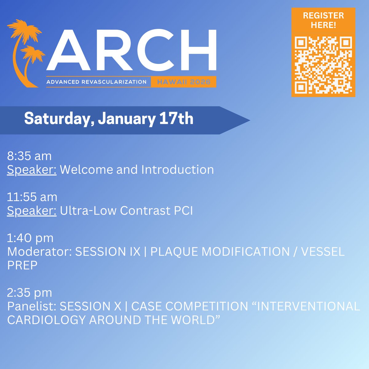 Advanced Revascularization Chapter XIX (ARCH) tweet media