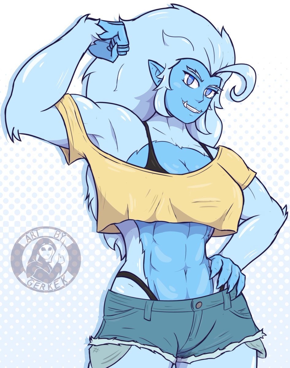 _Gerkek's tweet image. Rio is often the loudest in any group. Can be some what clingy at times, but a loyal friend to the end.

Sometimes her lack of elegance is her greatest strength...... that and her gym routine.

#oc #digitalart