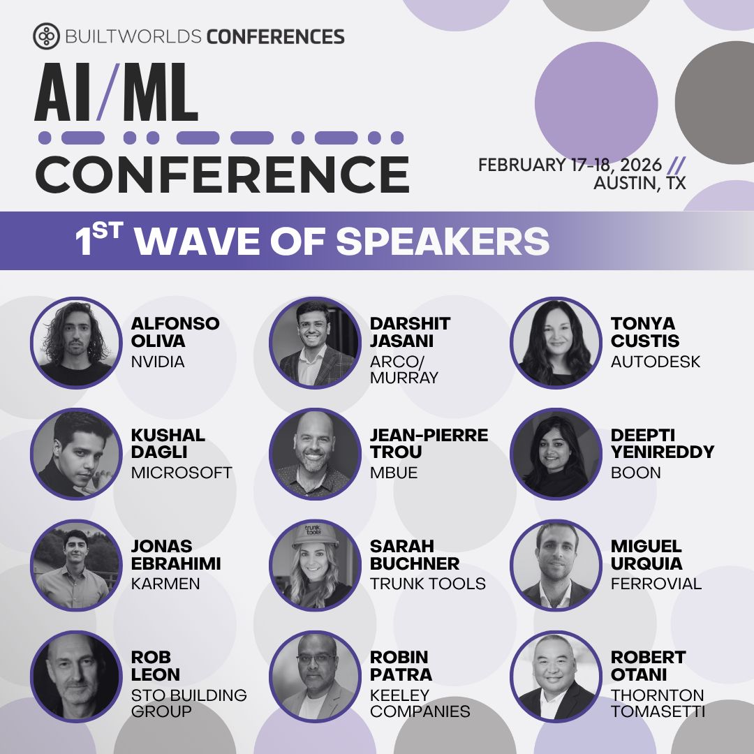 trunk_tools's tweet image. Thrilled to announce that Trunk Tools CEO Sarah Buchner will be speaking at the BuiltWorlds AI/ML Conference!

🔗 Learn more and secure early-bird tickets: hubs.la/Q03V6P7m0

#TrunkTools #LetBuildersBuild #BuiltWorlds