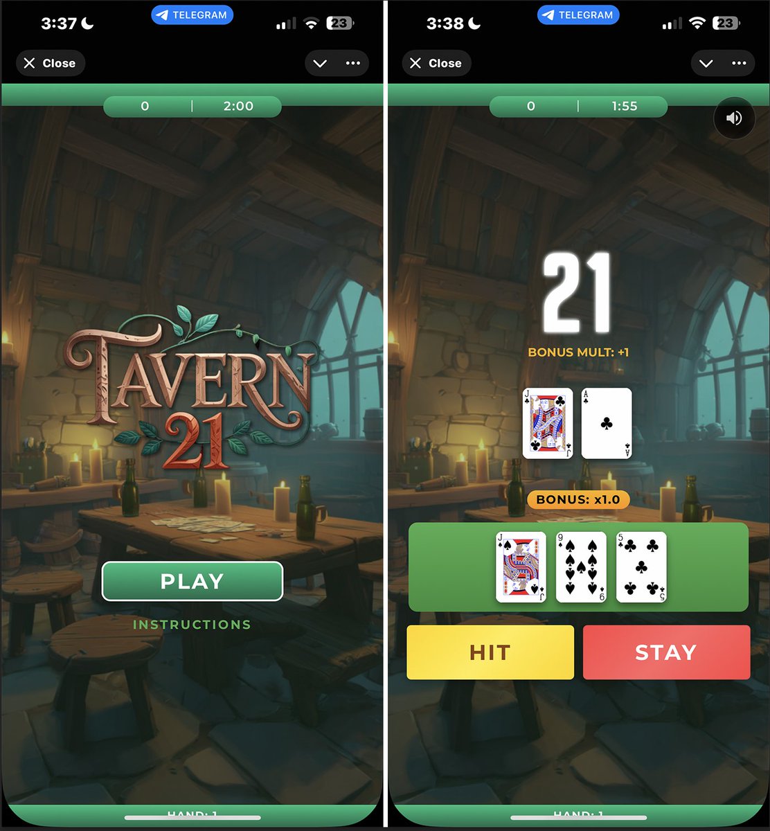 New Game Alert! 🚨

TAVERN 21 is live on <a href="/burnghostgames/">Burn Ghost Games</a> ♦️♣️♦️♠️

Race the clock, beat the deck, and rack up the highest score you can in 2 minutes. ⏰ Our new fast-paced blackjack challenge is now playable on Telegram + Web.  

Play now and take your seat at the table!⚡️