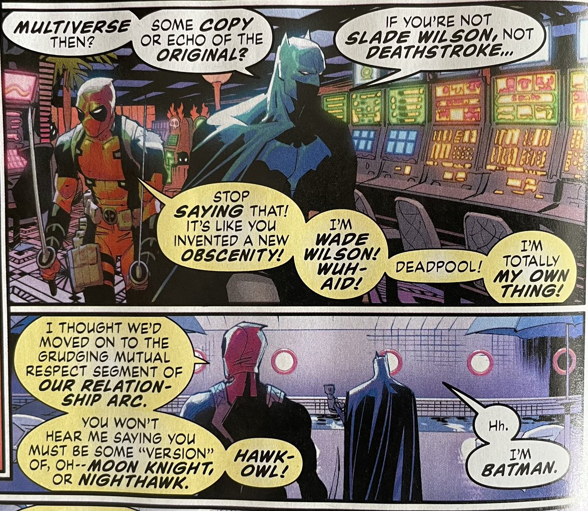 thechrisanton's tweet image. Grant Morrison understood the assignment.

Batman/Deadpool.