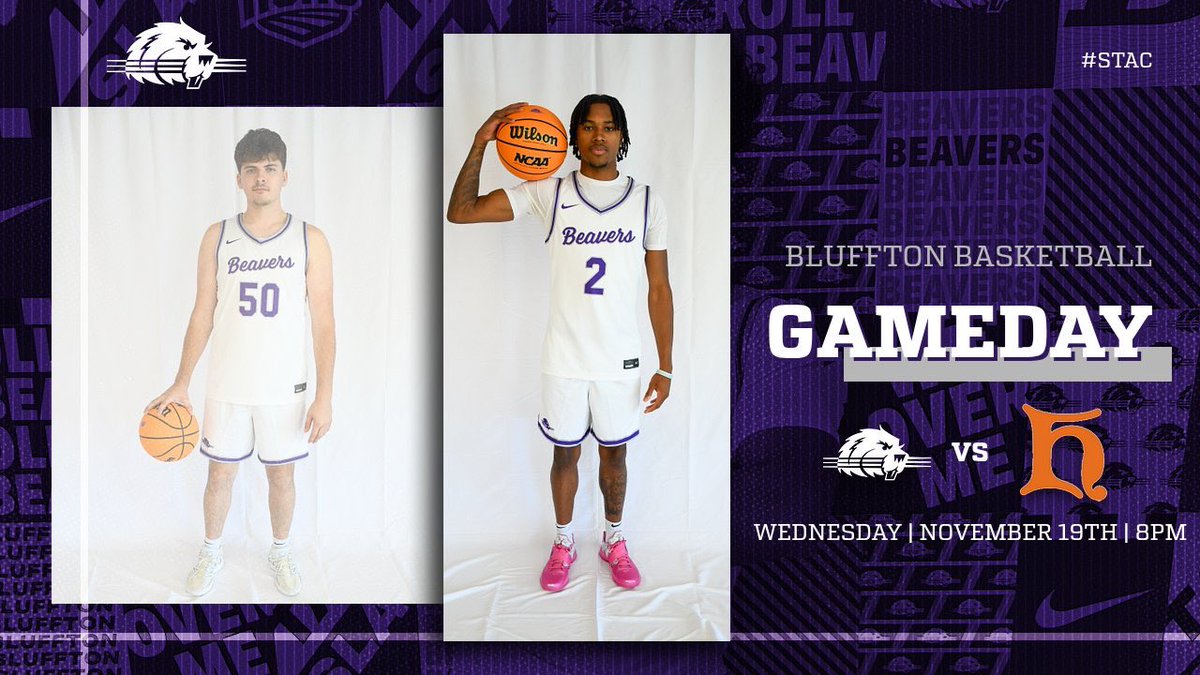 BlufftonUMbk's tweet image. It’s GAMEDAY‼️ 

Tip Off is at 8pm at Heidelberg, first one away from home! 

#STAC 🪵
🟣⚪️