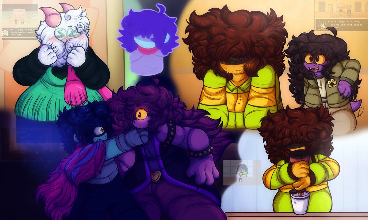 DT scene redraws, also was trying a new shading/painting style with this. #DELTARUNE