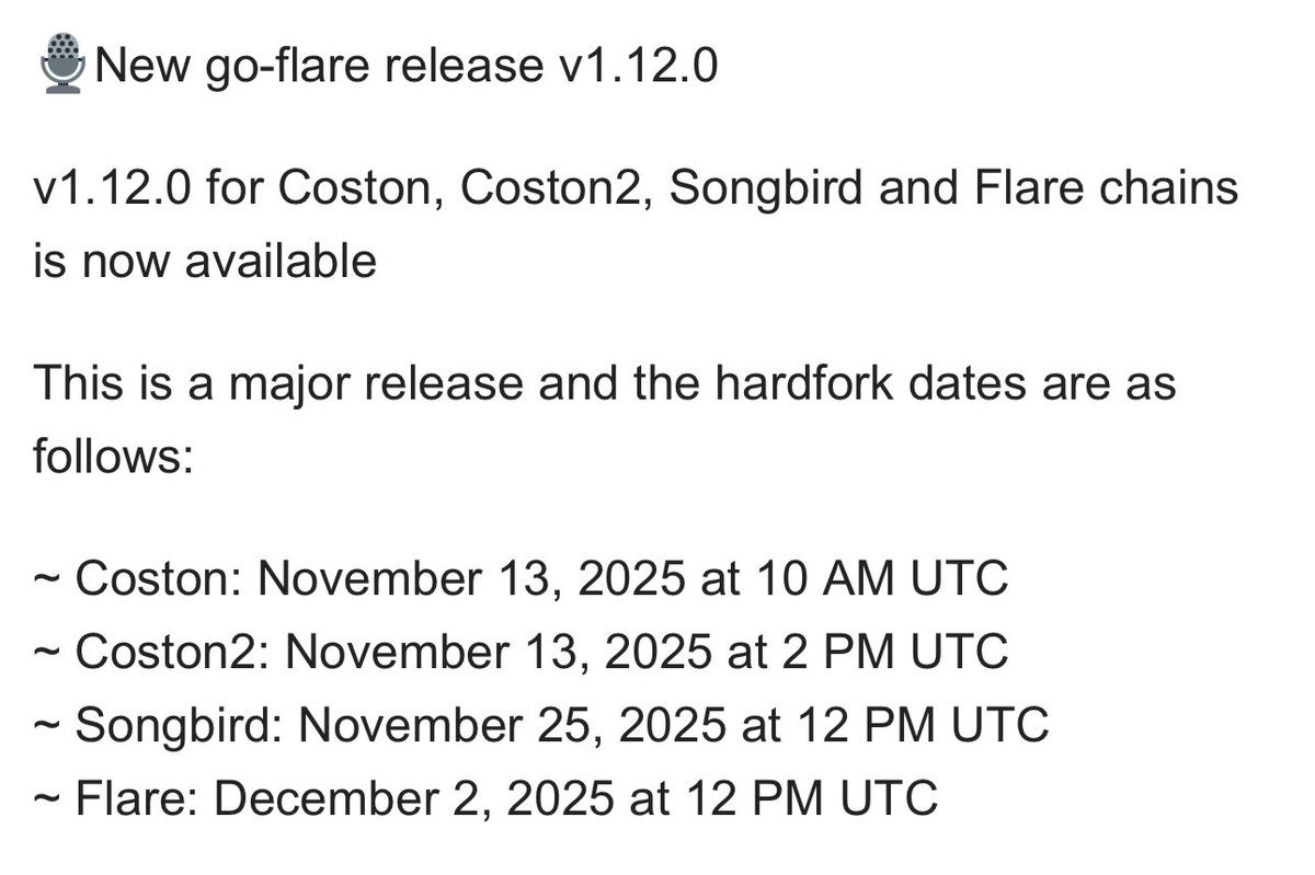 aucc_official's tweet image. Our 3 validators and numerous observation nodes have been updated to v1.12.0 ahead of the required due dates.

You can verify a providers’ validator versions in the far right column here.
flare.builders/validators