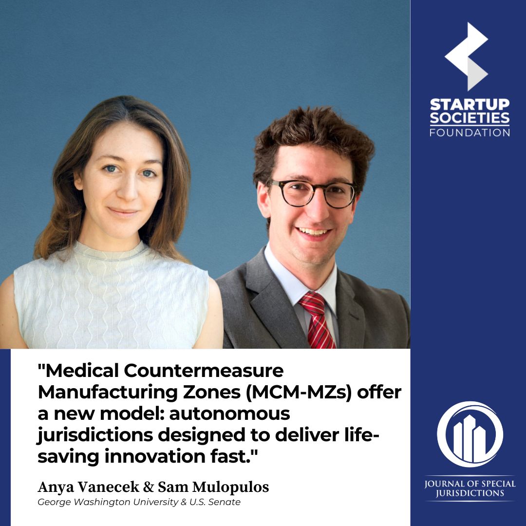 📌 Quote of the Week!

Anya Vanecek and Sam Mulopulos propose Medical Countermeasure Manufacturing Zones (MCM MZs) as a new policy tool to strengthen public health preparedness. These specialized jurisdictions would encourage companies to reshore essential production, cluster