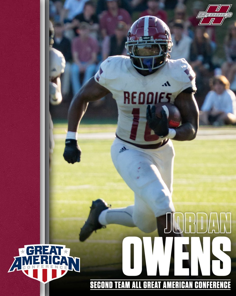 ReddiesFB's tweet image. Congratulations to inside linebacker Jordan Owens on being named 2025 Second Team All-GAC! 🏈

#CodeRed | #NoMereBeast