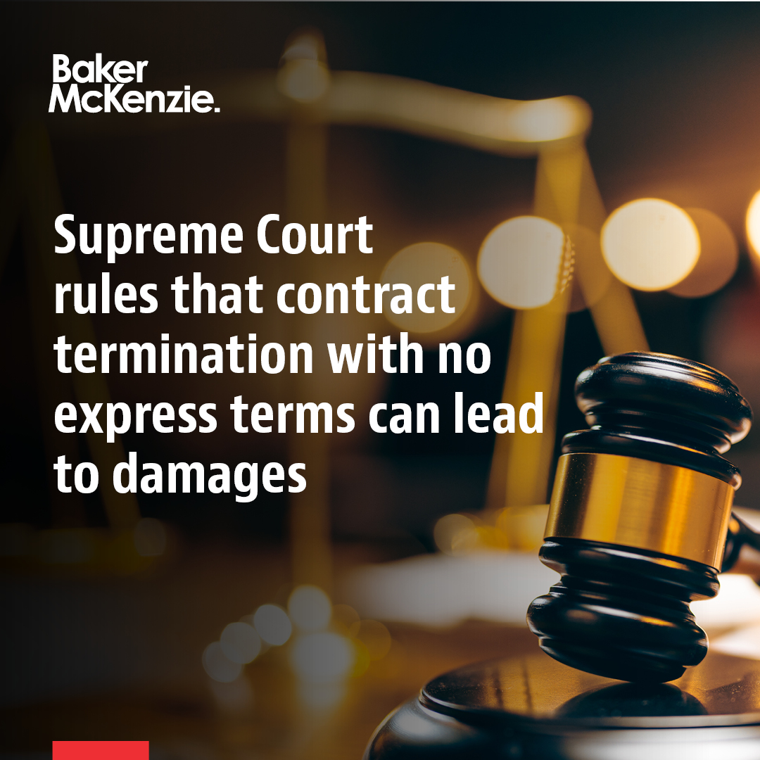 Nuestros especialistas analizan la decisión de la <a href="/SCJN/">Suprema Corte</a> sobre que la terminación unilateral e injustificada de un contrato -cuando no existe cláusula expresa de terminación anticipada- puede dar lugar a responsabilidad contractual, daños y perjuicios: bit.ly/4ifb4Gs