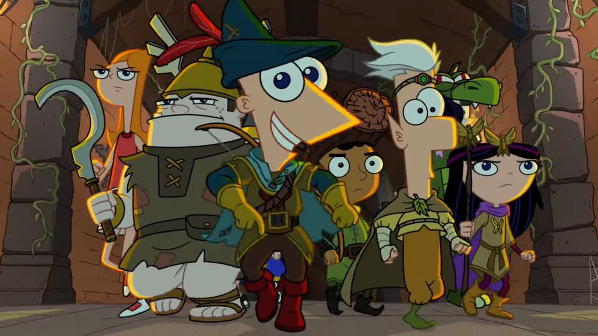 vince_martella's tweet image. Look at our cool Dungeons and Dragons outfits on the newest episode of Phineas and Ferb!