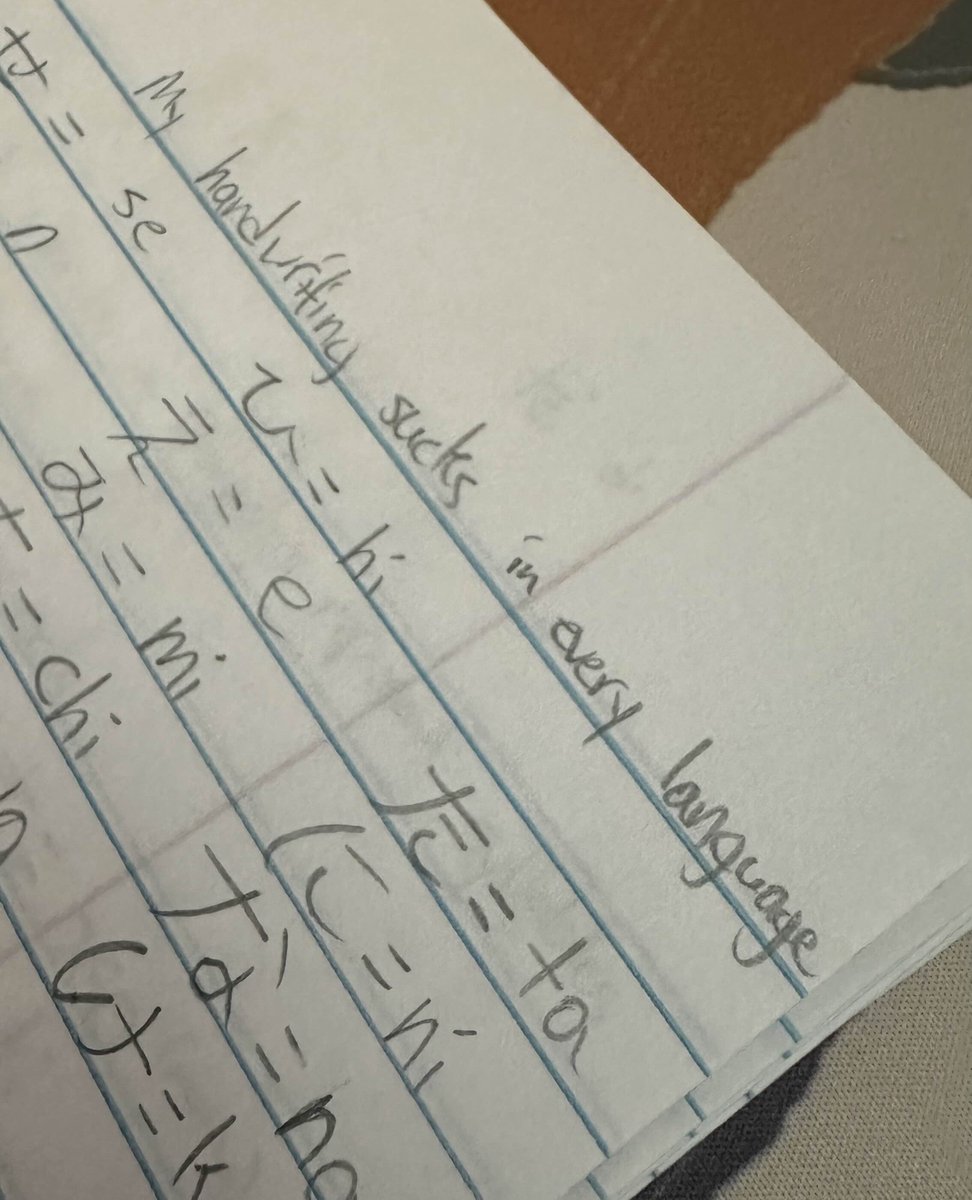 getting back into learning Japanese for fun, 
found my old notes